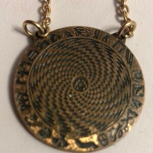 Gold and Black Pendant Necklace